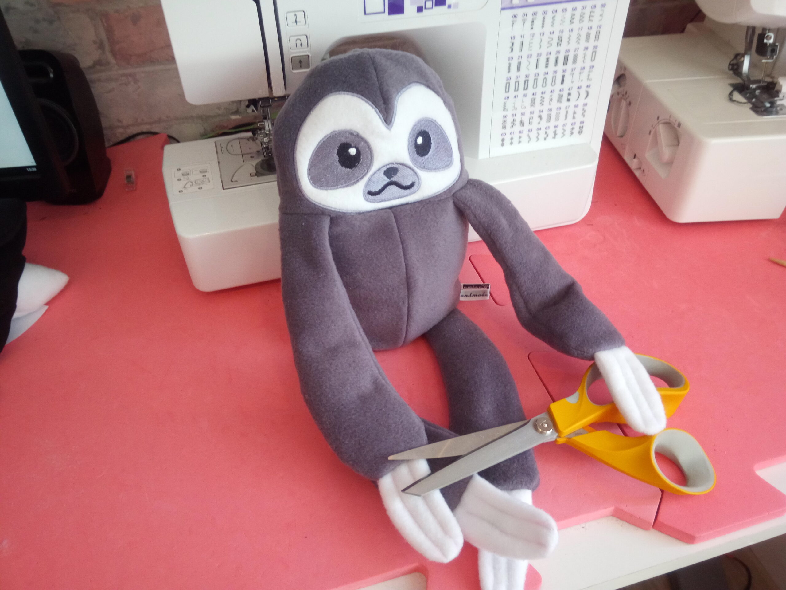 Microwavable wheat sloth